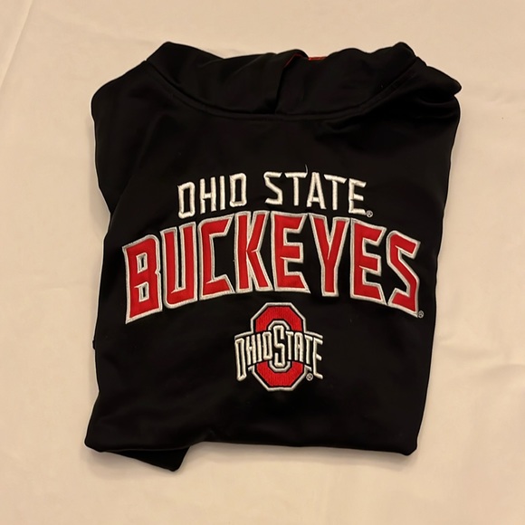 Ohio State University Buckeyes Pullover Hoodie Big Spell out Front Logo OSU - Picture 16 of 16